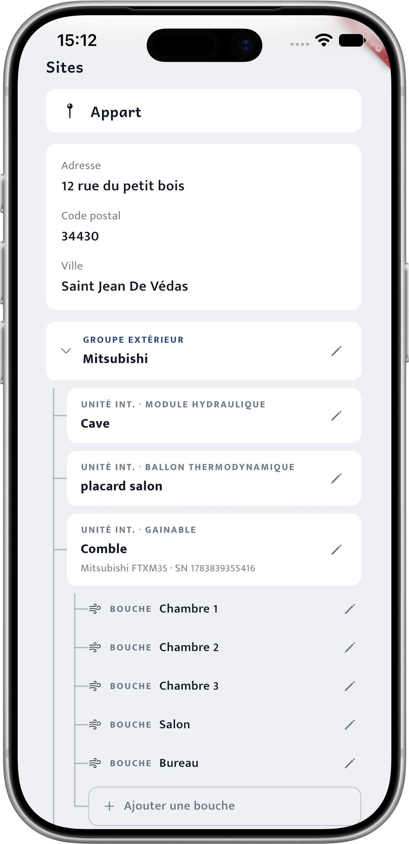 Arborescence d’une installation client dans l’application Clane